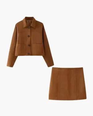 Veloris – Button-down design – Jacket and skirt set