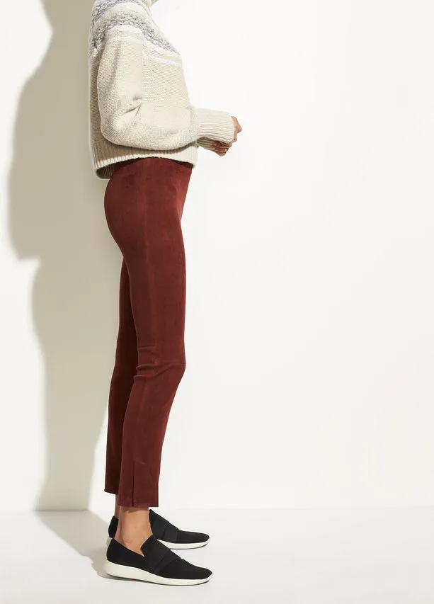 Vince - Stretch Suede Split Hem Crop Jasper