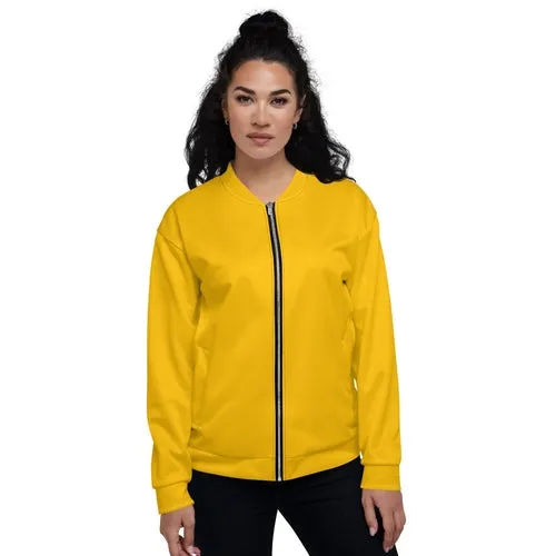 Womens Bomber Jacket, Golden Yellow 2