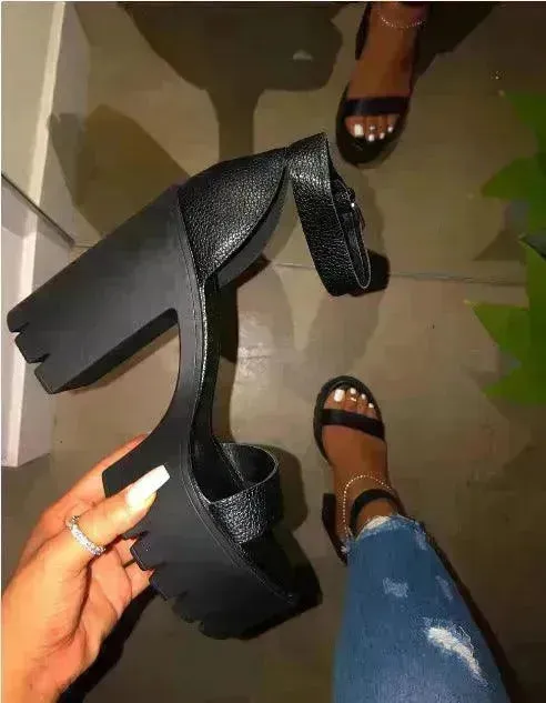 Women's Shoes Summer  High Heels Fashion Large Size Sandals